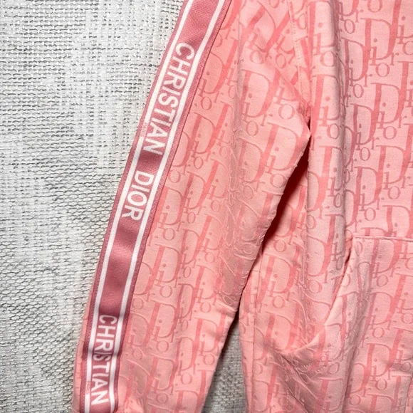 Dior Kids pink monogram logo zip up jacket size 6-7Y - Picture 2 of 10